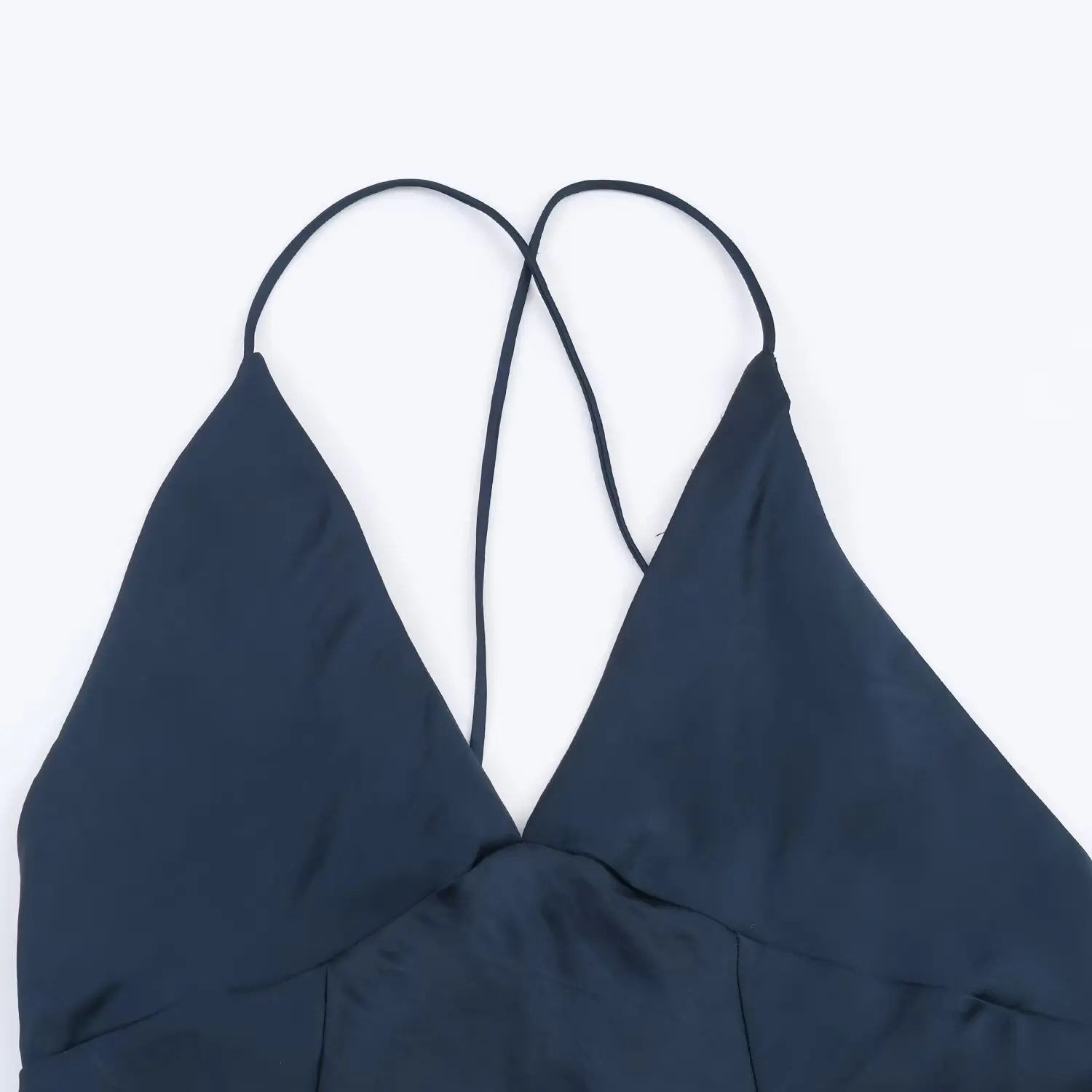 Abito lungo elegante da donna in raso nuovo estivo moda femminile abito sexy con scollo a V senza schienale abito da sera chic francese da donna