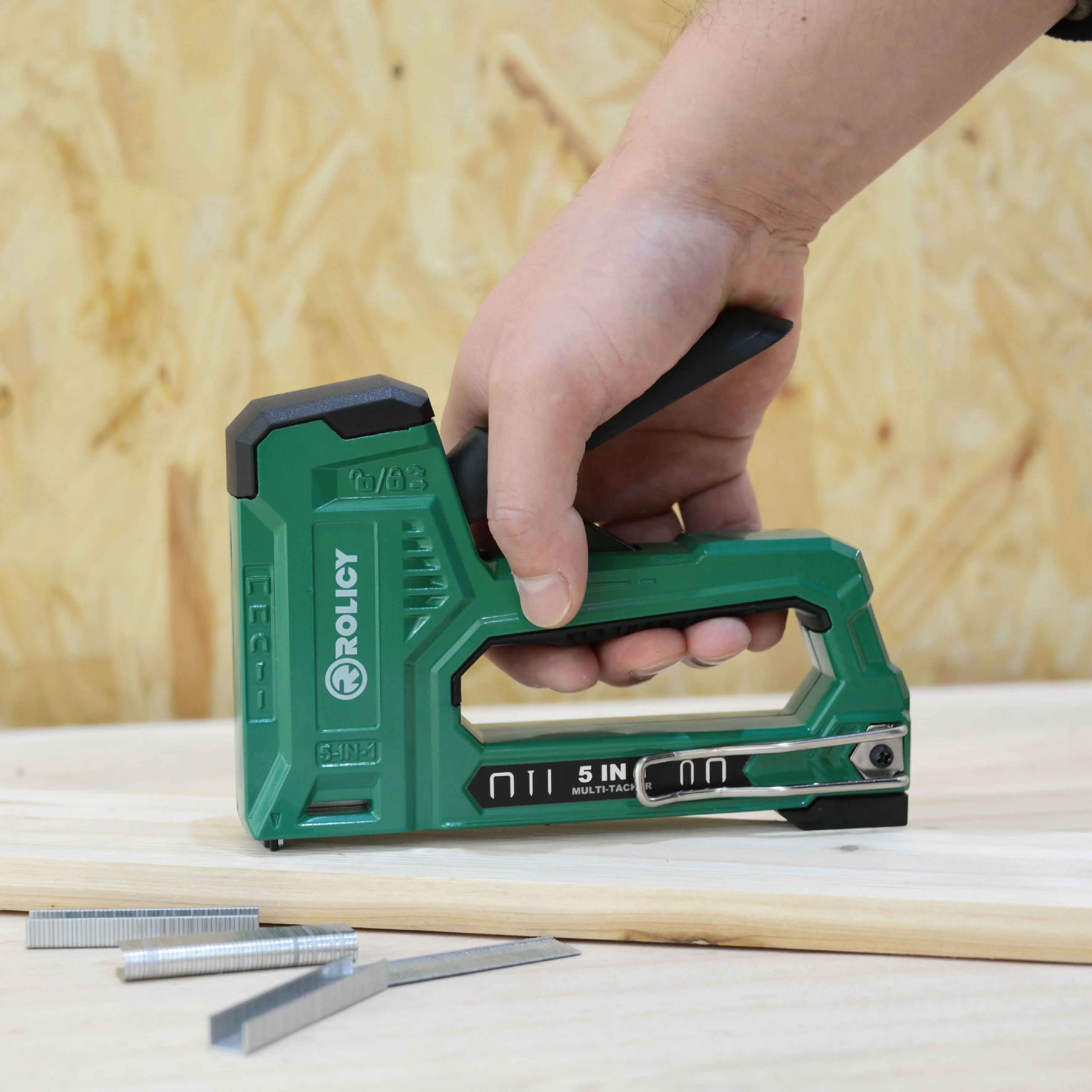 hit productFactory Hot Sale 5-in-1 Heavy Duty Aluminum Staple Gun Kit, Manual Brad Nailer with 5000 Staples and Remover