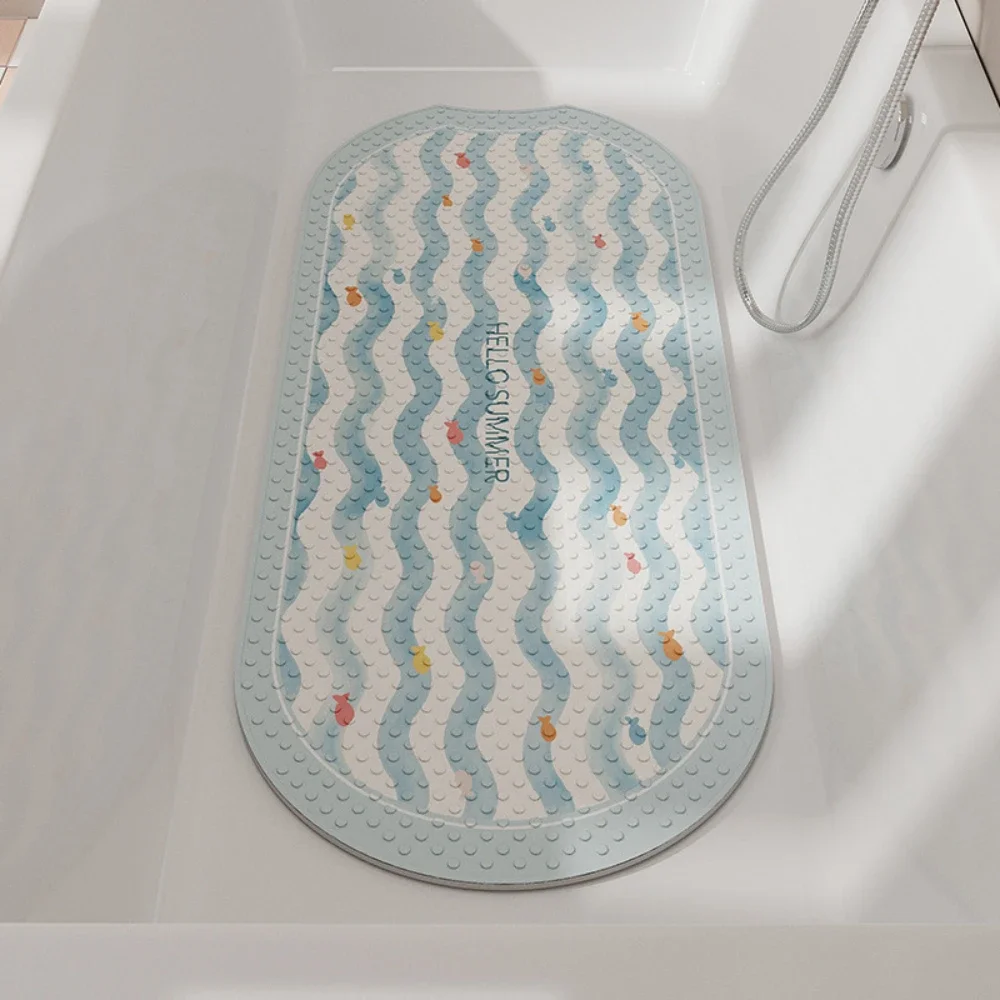 PVC Non-Slip Bath Mats with Suction Cups, Large Bathtub, Safety Shower, Floor Mat, 40x100cm