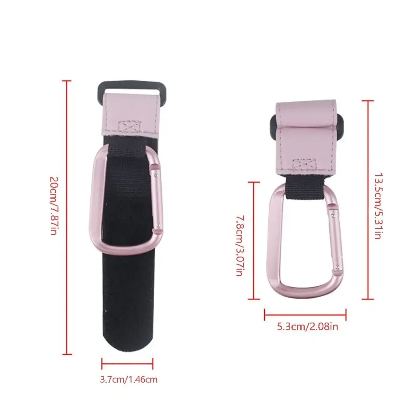 1/2pcs Baby Stroller Hooks Multifunctional Leather Aluminum Alloy Hook Portable Infant Carriage Hook Stroller Accessories