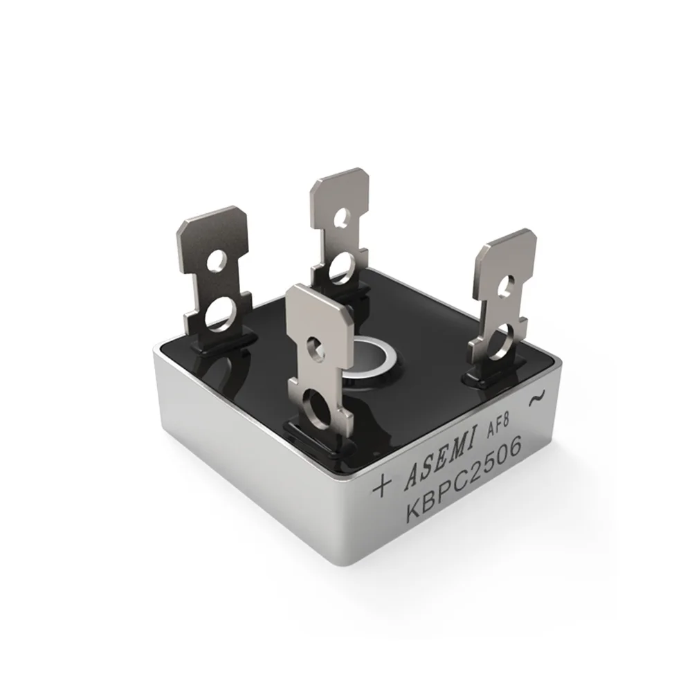 

2PCS KBPC2506 140mil Square Bridge Rectifier 25A 600V Single-Phase Brand New ASEMI for Electronics Market