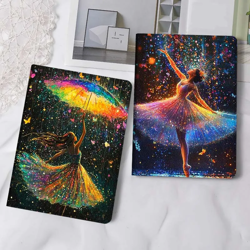 

Sparkling Dancing girl Gift For iPad Pro Air Mini 2 3 4 5 6 7 6th 7th 10th 11th 10.2 9.7 10.5 11 Foldable Tablet Case