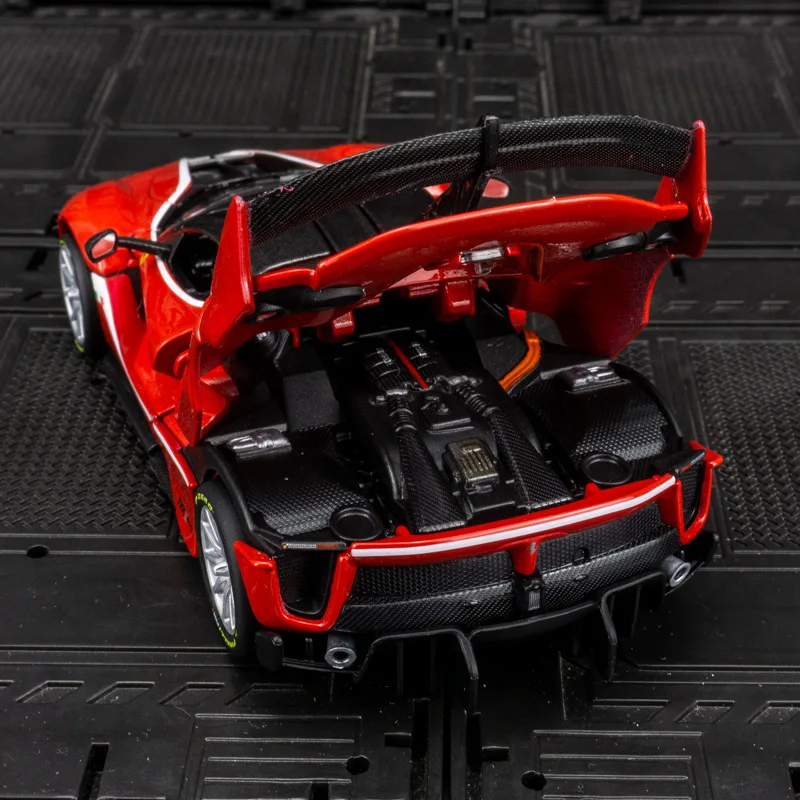 Bburago 1:32 simulação ferrari fxx k liga modelo de carro ornamento coleção, portas e capô do motor, tronco pode abrir, presente