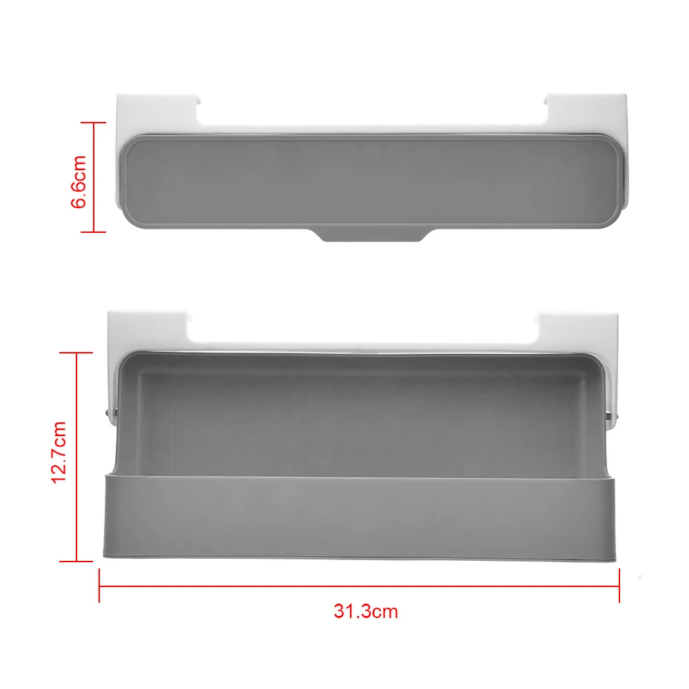 رف تخزين زجاجات التوابل، رف تخزين لوازم المطبخ تحت درج المكتب، رف منظم زجاجات التوابل ذاتي اللصق