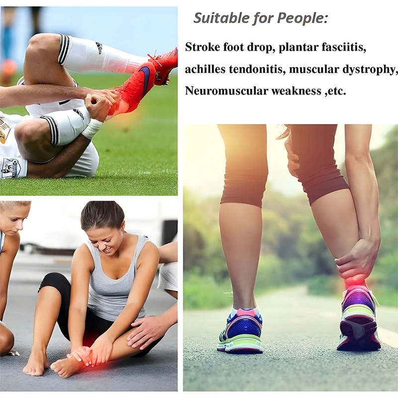 Soft AFO Drop Foot Brace Adjustable Foot Drop Orthosis Plantar Fasciitis Night Splint Foot Support Achilles Tendon Pain Relief