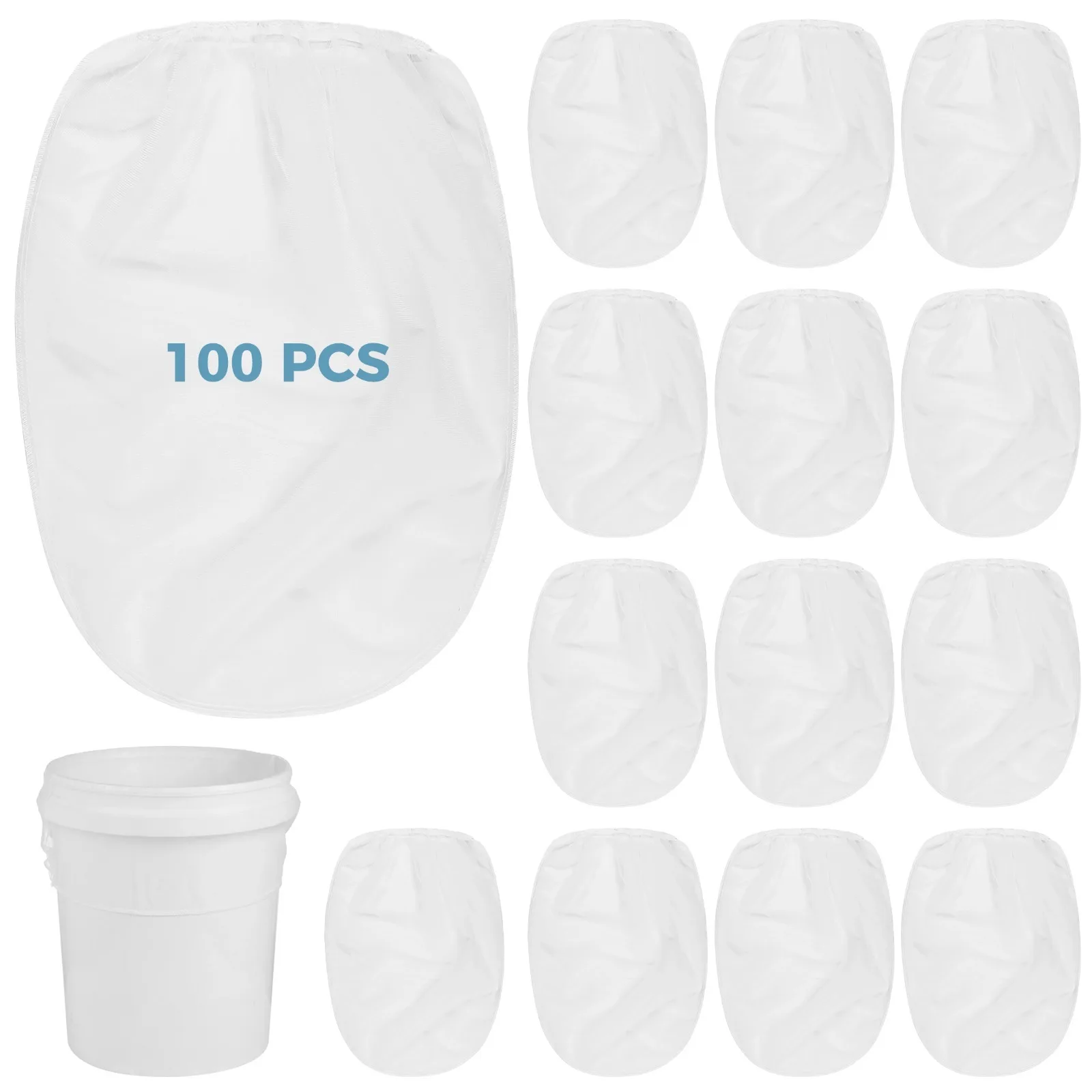 100Pcs Paint Strainer Bags Fine Mesh Filter Bags Disposable Paint Strainer Bags 5 Gallon Bucket Strainers For Paint Gardening