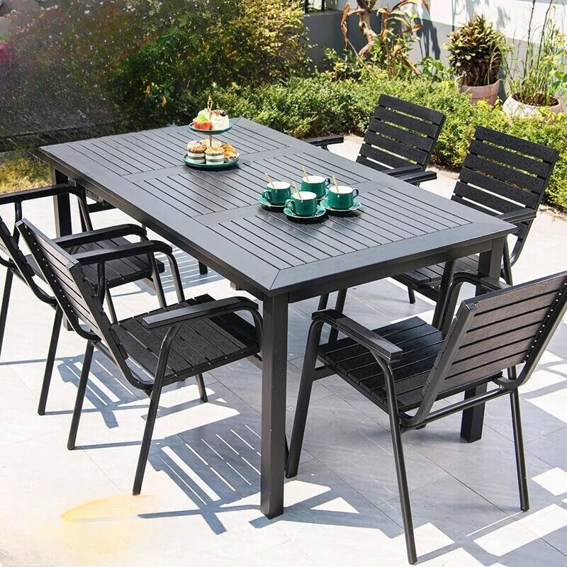 

Outdoor tables and chairs courtyard plastic wood leisure tables and chairs outdoor garden tables and chairs terrace