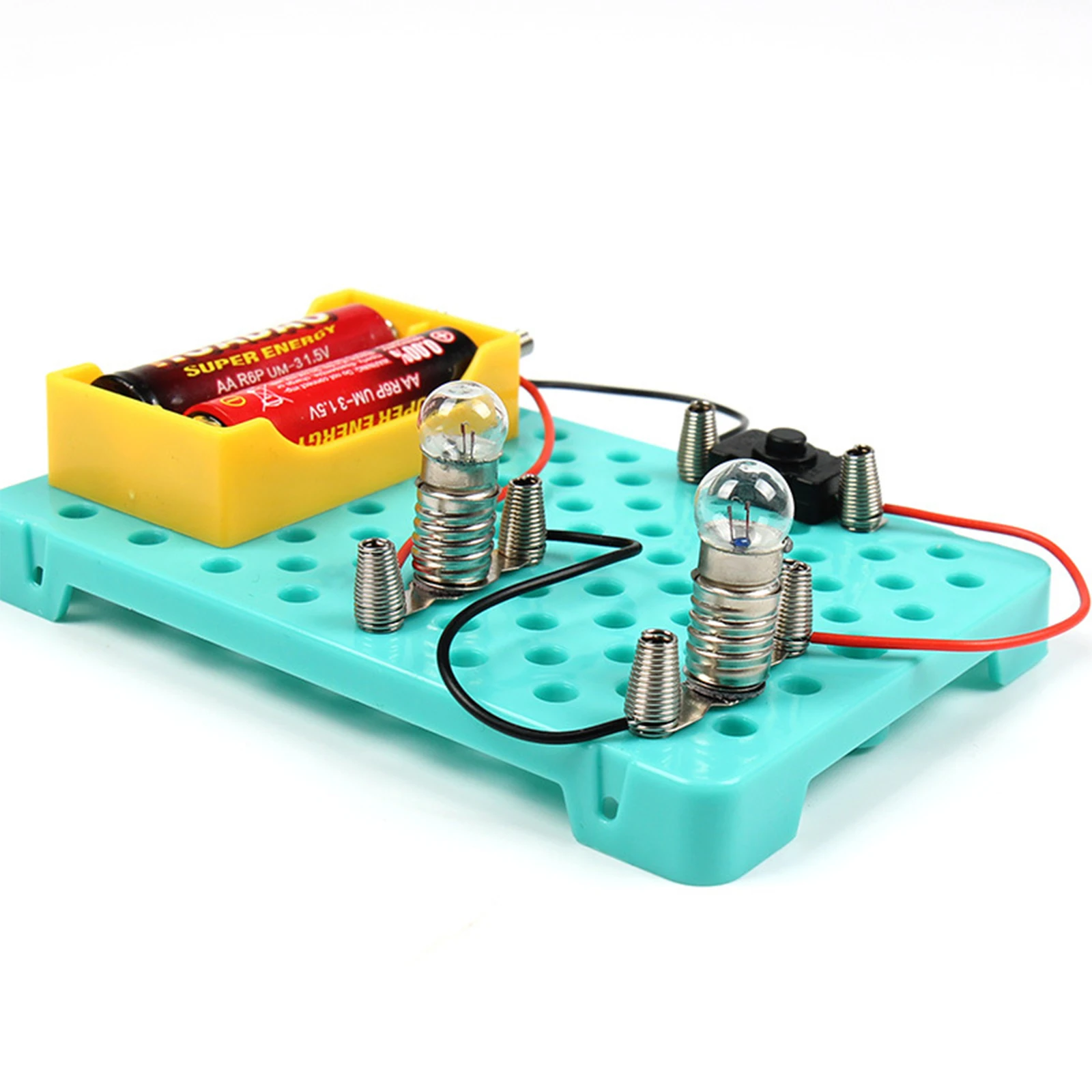 Kit de aprendizaje de electricidad de circuito básico DIY, Juguetes Educativos de física para niños, experimento STEM, enseñanza de habilidades