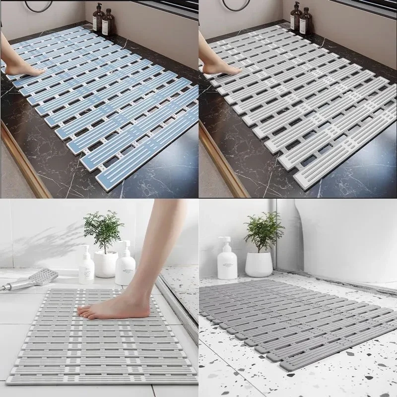 

Легко очищаемый коврик для ванной с защитой от падения. Экологичный коврик для ванны из ТПЭ со сливными отверстиями. Быстросохнущий коврик для душа.