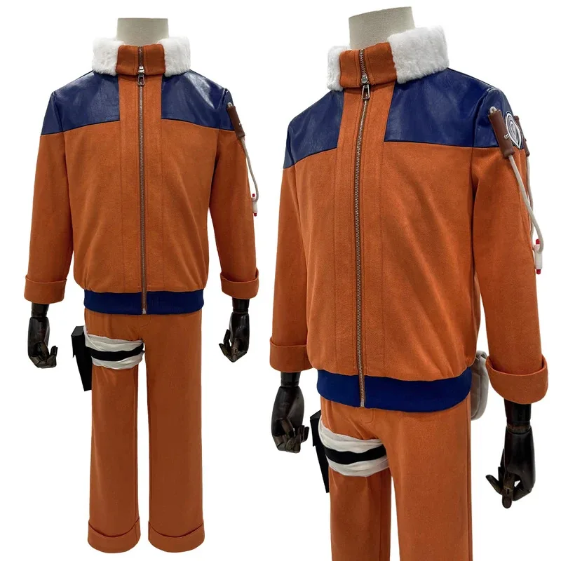 

HOLOUN Anime Uzumaki Cosplay Costume Teenager Period Jacket Pants Bag Cos Convention Gift Unisex Adult Version