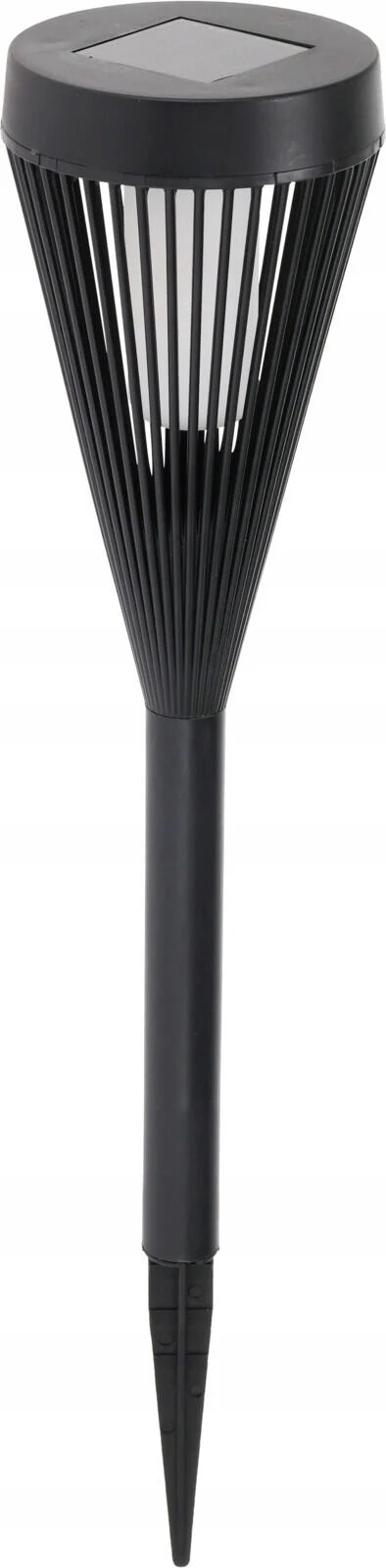Solar-Gartenleuchte Pin LED Warmweiß Schwarz 47 cm 1 Stk