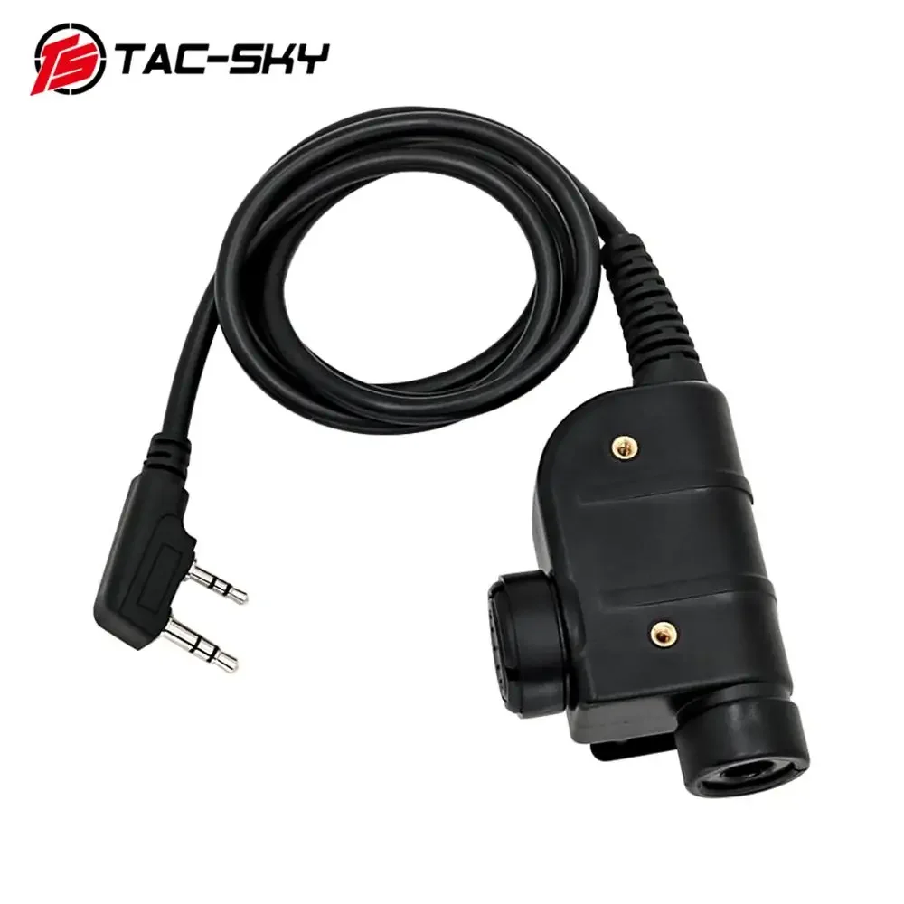 TS TAC-SKY Tactical Walkie Talkie PTT Adapter Silynx Ptt compatibile Kenwood Plug Baofeng UV5R UV82 Walkie Talkie