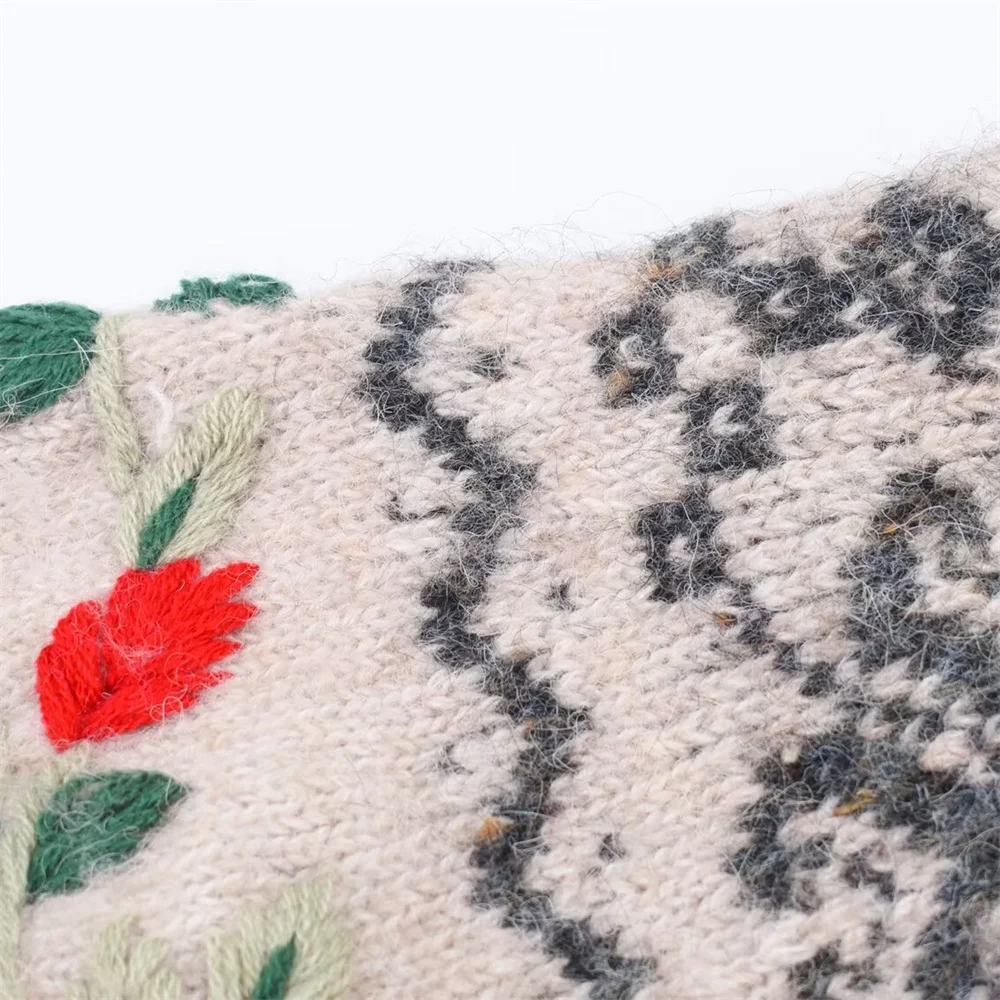 Pull tricoté à manches courtes pour femme, vêtement décontracté, simple, broderie jacquard, nouvelle collection automne et hiver