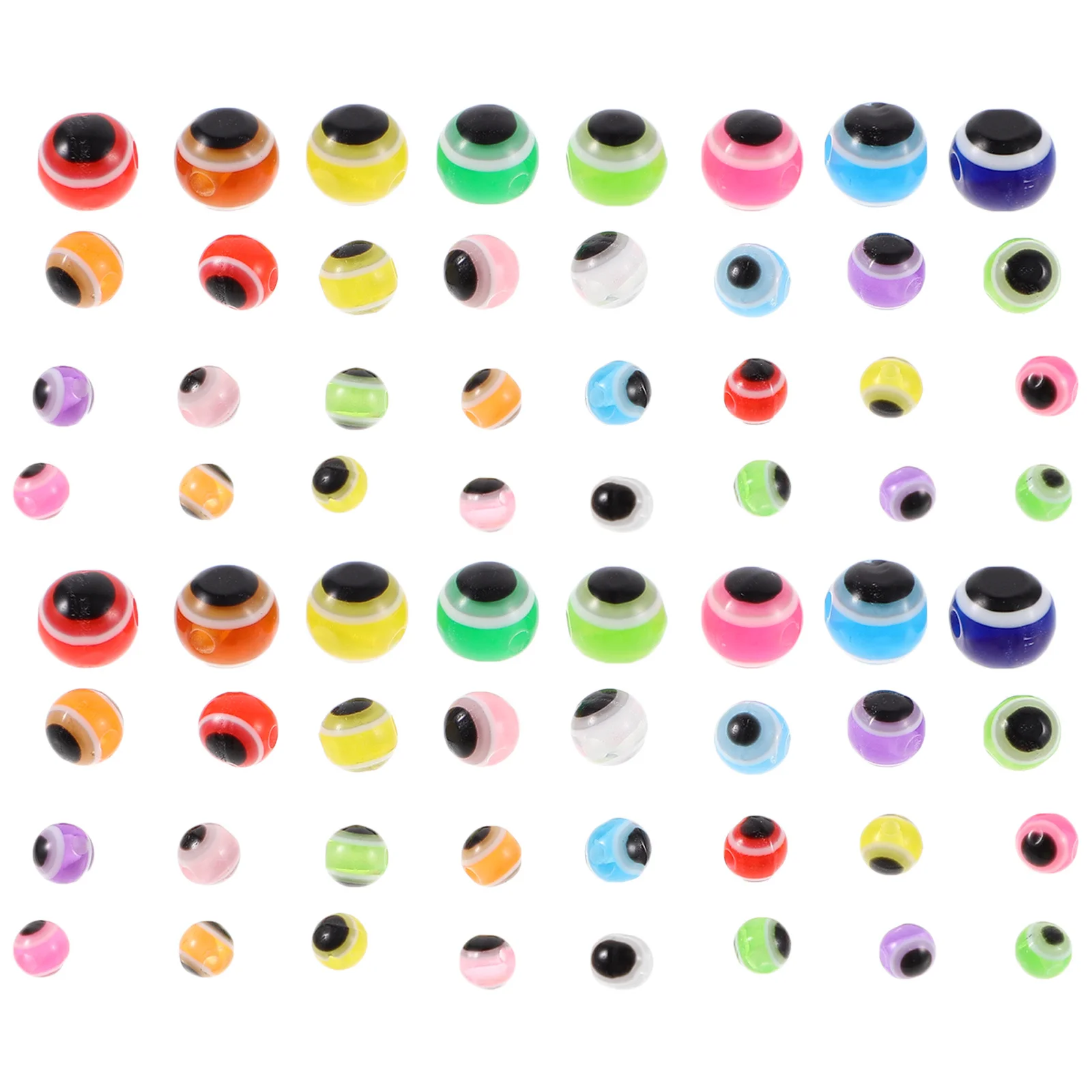 

100 Pcs Evil Eye Bead Bracelet Making Beads Mixed Shaped Manual DIY Resin for Jewelry