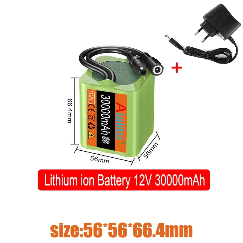 3S2p 12V 18650 Lithium-ion 30Ah Rechargeable Battery with Bms Lithium Battery Protection Board Customized Plug+12.6Vcharger