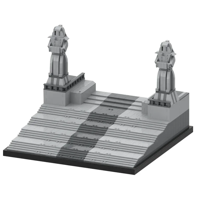 Bloques de construcción Moc para niños, juguete de ladrillos para armar escalera de entrada de templo, serie Star Movies, ideal para regalo de Navidad