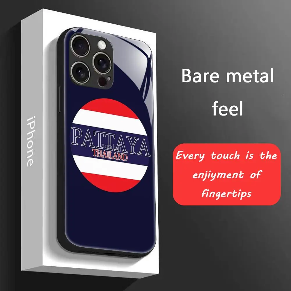 Design Thailand Flag Passport Phone Case For iPhone 17 16 15 14 13 12 11 X XR XS 8 Plus Mini Pro Max Glass Magnetic Phone Case - view 3