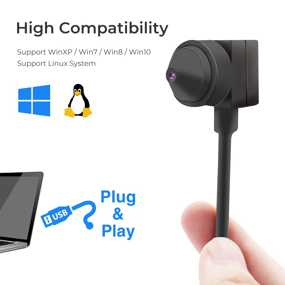 Laptop için 5MP Webcam Mini USB kamera Video kamera 1080P P2P 2.8mm Lens tak ve çalıştır bilgisayar için Web kamera Full Hd PC Webcam