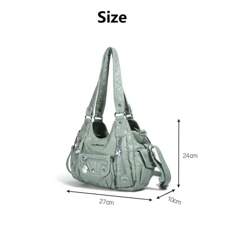 New Women luxury handbags women bags designer Vintage Soft Leather Bags Fashion Satchel Motorcycle Bag Tote Bags messenger bag