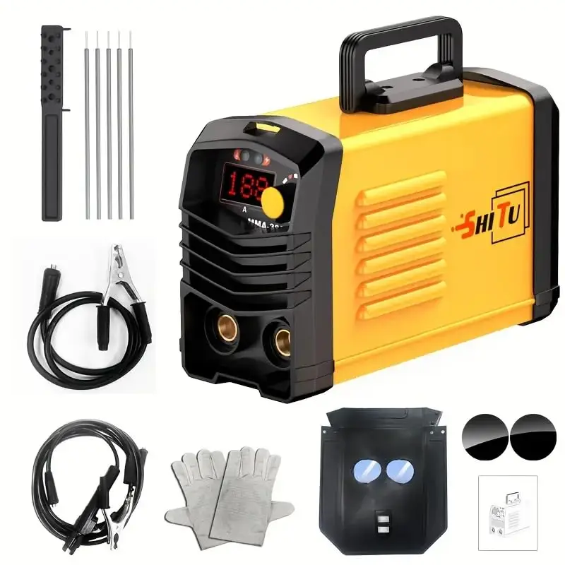 

MIG-300 Portable Welding Machine, Digital Display, Multi-Function Arc Welder with Accessories, 110V (Basic model bag adhesive)