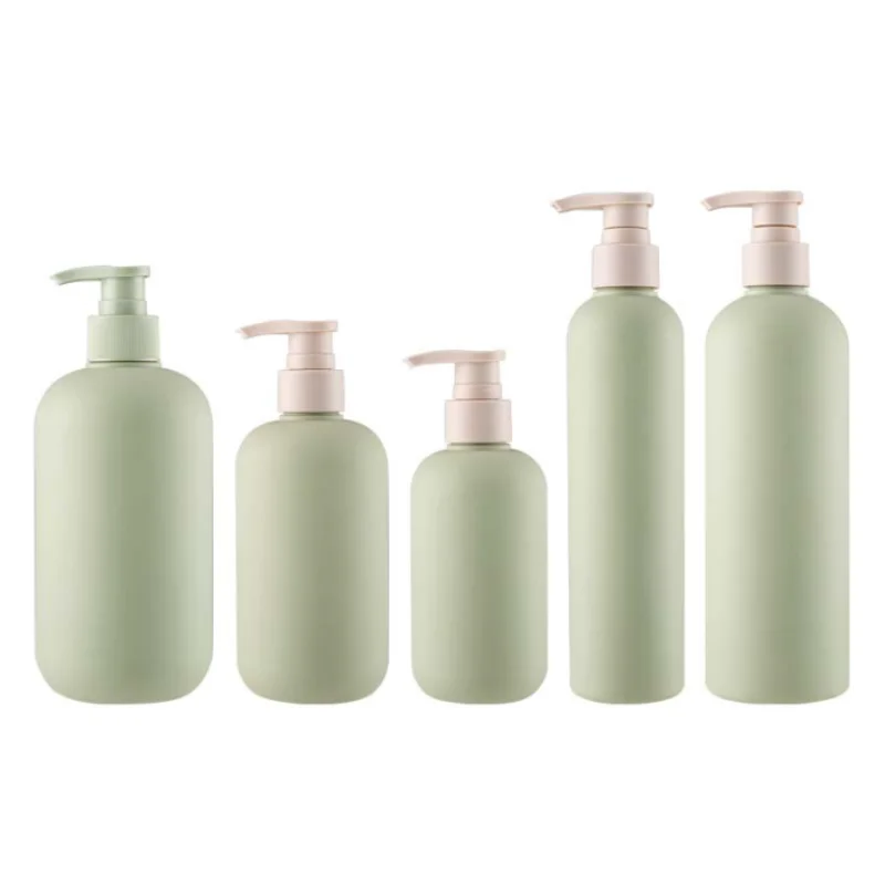 

200ml 250ml High Quality Avocado Green Color Lotion Bottles Empty Round Shaped Pump Bottle
