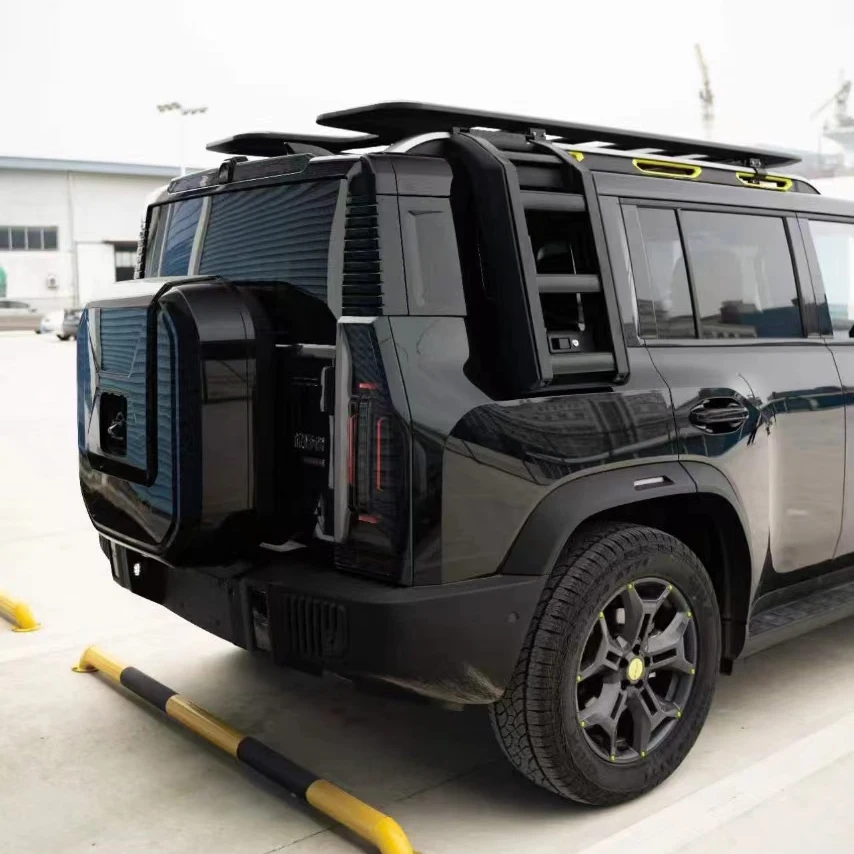 

STLF New FOLDING Side LADDER for JETOUR T2 Accessories TRAVELER 2023 2024 Design 4x4 Off Road Aluminum Foldable Roof Side Ladder
