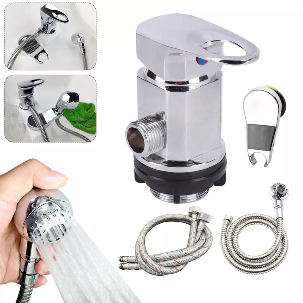Chrome Effect Brass Body Tap For Universal Barber Store Faucet As Common Hot And Cold Mixing Valve