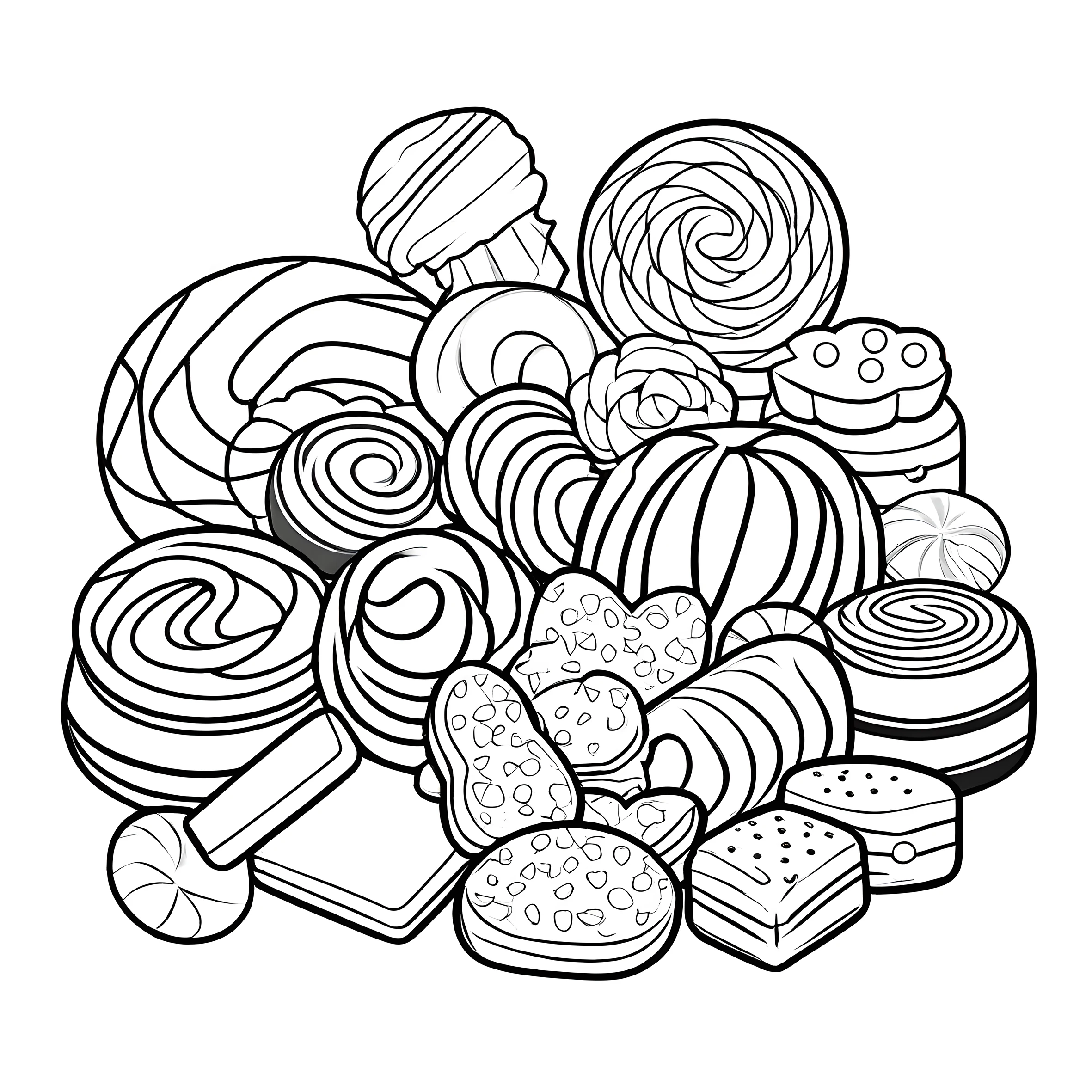 CAKE SHOP Bold-easy Patterns Coloring Book for Adults Cute Drawing Book Perfect Gift for Party and Birthday