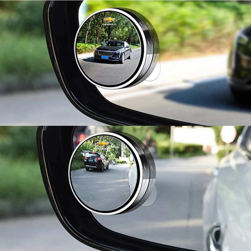 2pc Car Auxiliary Rearview Convex Mirror Round Frame Wide Angle Mirrors For Chevrolet Cruze Spark Captiva Suburban Camaro Malibu