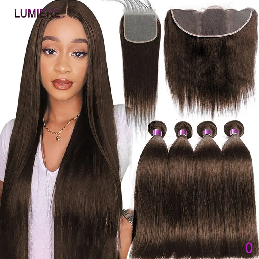 

Наборы прямых шоколадно-коричневых волос из 100% натуральных бирманских волос с заколками и фронтальной накладкой для наращивания.