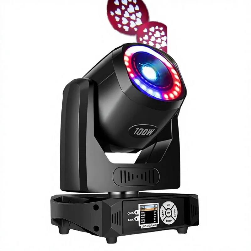 High Quality 200W RGBW Zoom Spot Light 3In1 5 Prisms LED Moving Head with DMX512 Control IP20 for KTV Private Rooms Disco Stage