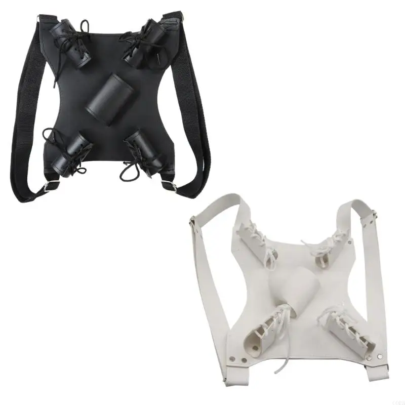 CORB قابل للتعديل السيوف حزام الساموراي زي الدعائم غمد للكوسبلاي مزدوجة الكتف تصميم تأثيري حفلة خلع الملابس