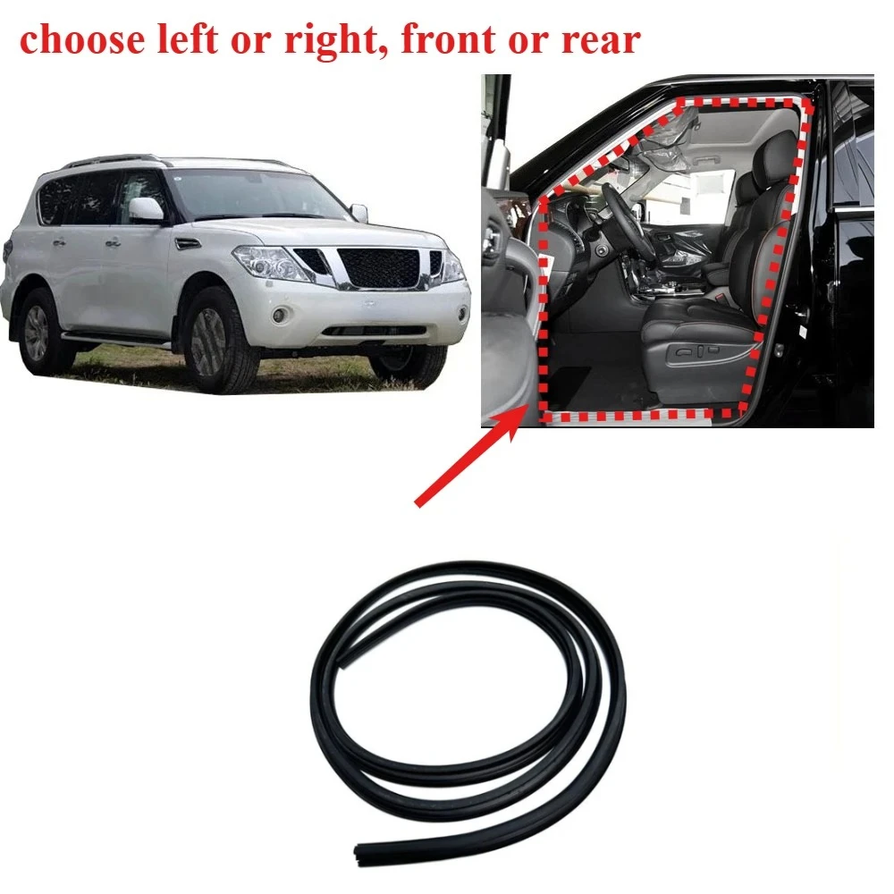 1 Piece Door Rubber Seal for Nissan Patrol Y62 Protect Rubber Weather Seal  for Y62 Seal Rubber Without Clip Accessories