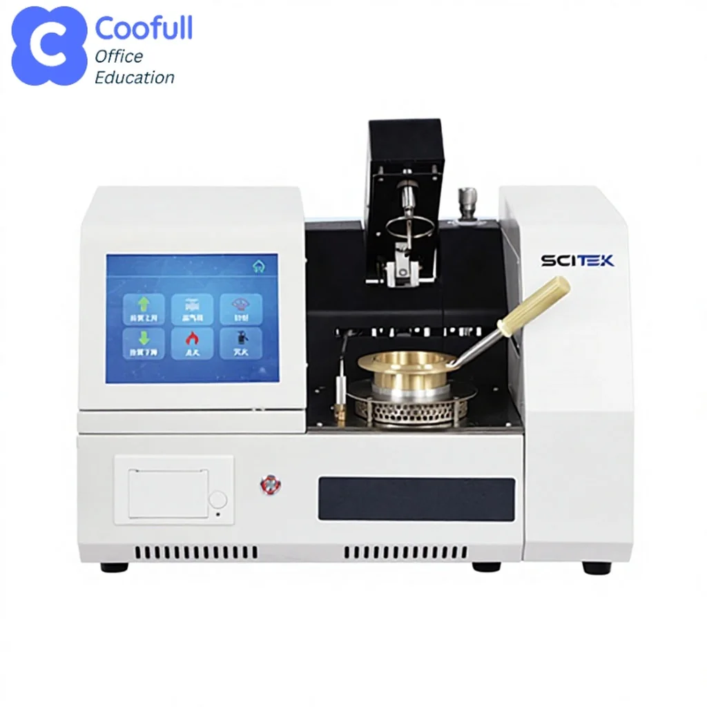 COOFULL Open Cup Flash Point Tester FPT-3536D Ambient 400 Electric Ignition 0.1 Accuracy Bluetooth 14-17/min Heating