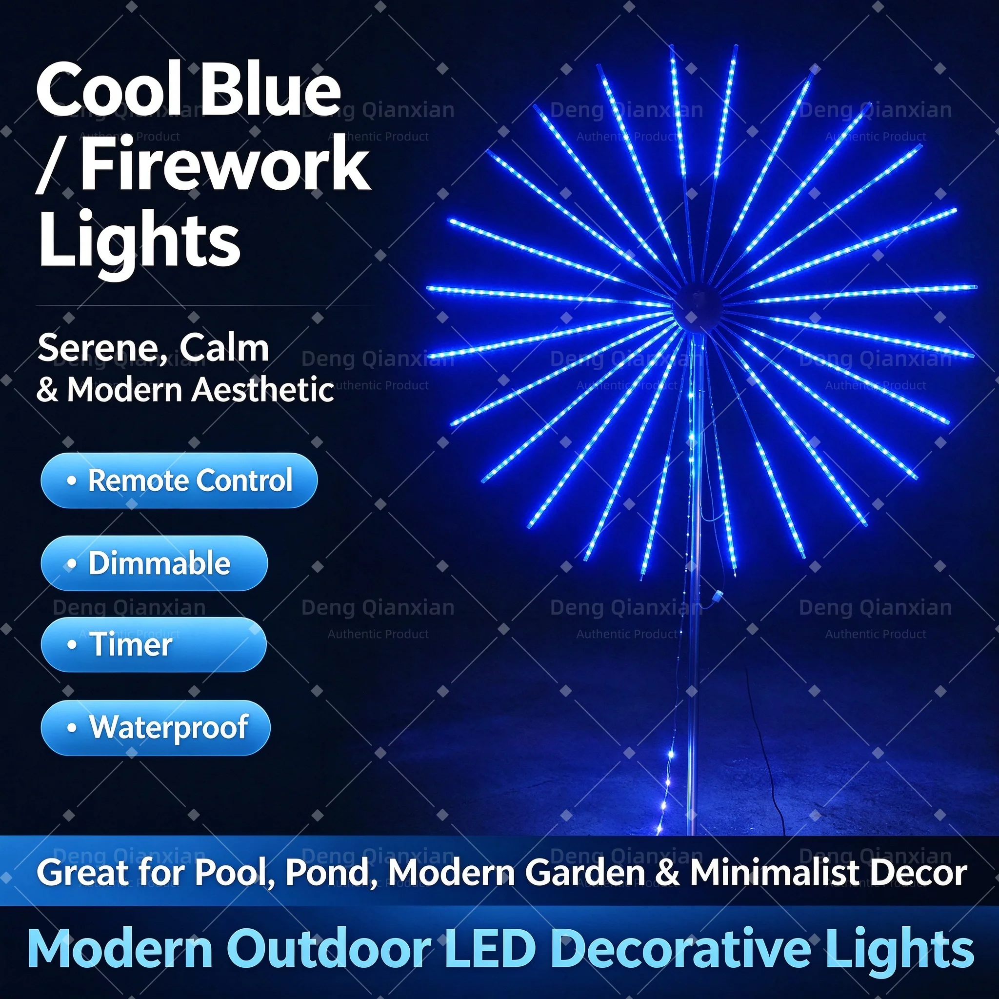 Sound Sync Dancing Firework String Lights RGB, Music Sync APP Control Dual Speakers, Waterproof Outdoor Party Decoration Lights