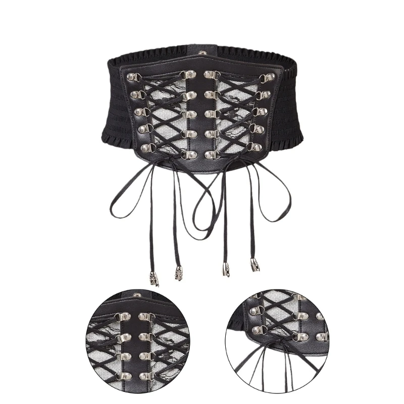 652F Corset Belt Tops for Women Lace Belt Corset Belt Waist Belt Bustier Flouncing