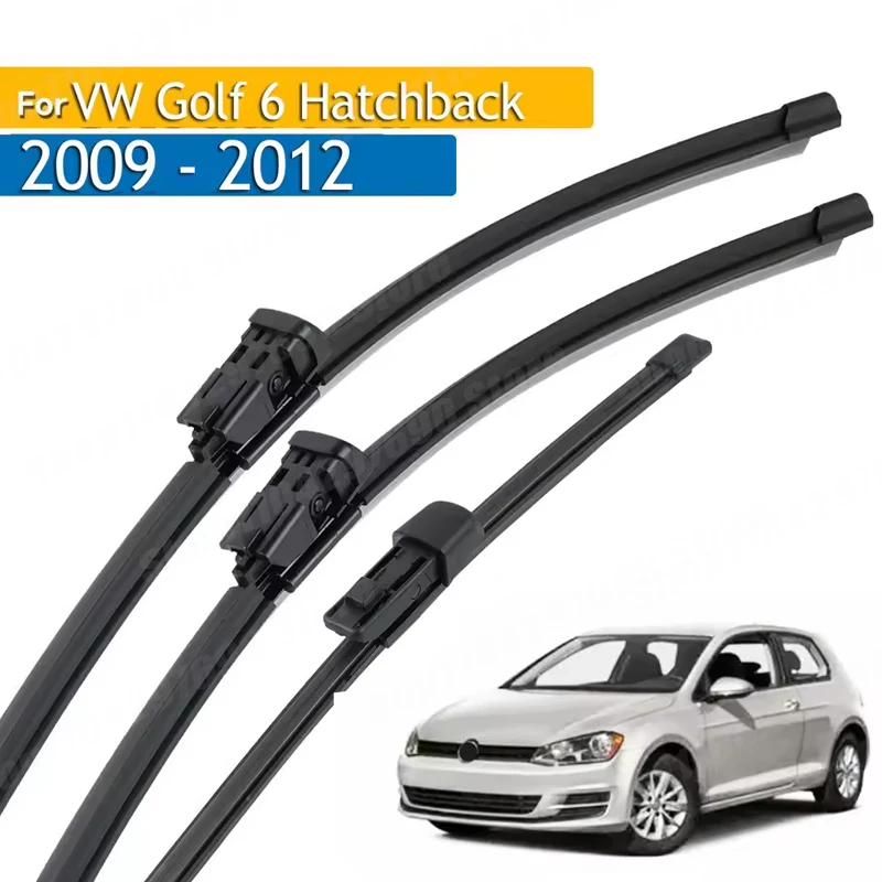

Wiper Front & Rear Wiper Blades Set For VW Golf 6 Hatchback 2009 - 2012 Windshield Windscreen Window Brushes 24"+19"+11"