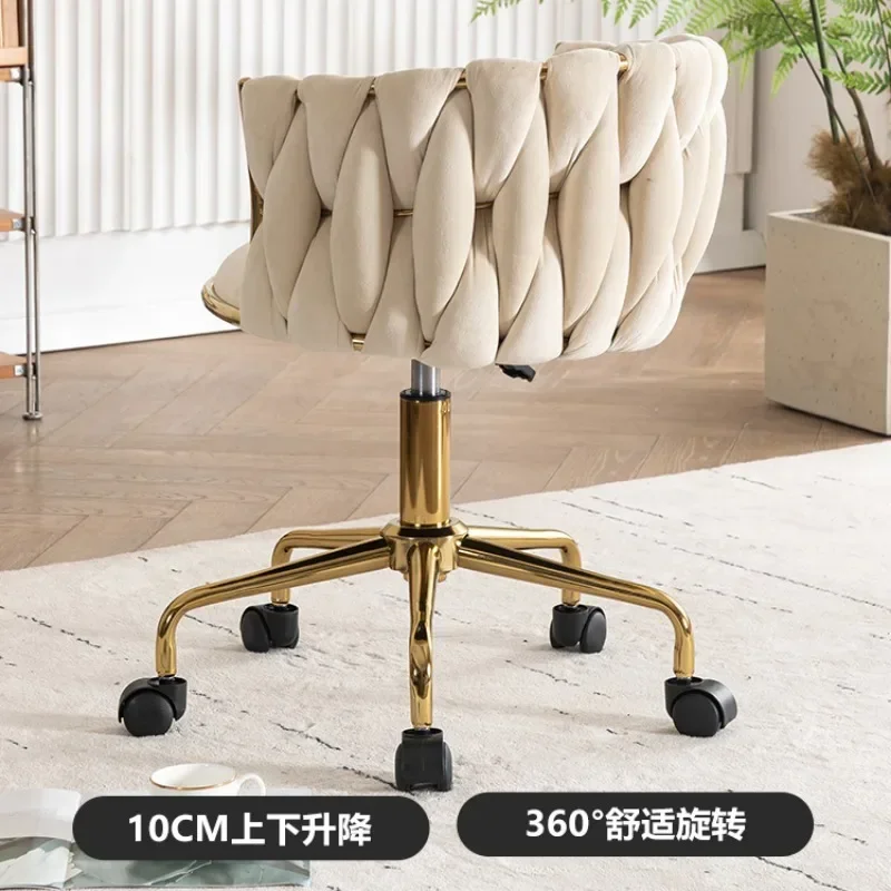 Home Girls Bedroom Makeup Chair, Comfortable for Long Periods of Time Grace Living Room Backrest Lift Swivel Chair Furniture