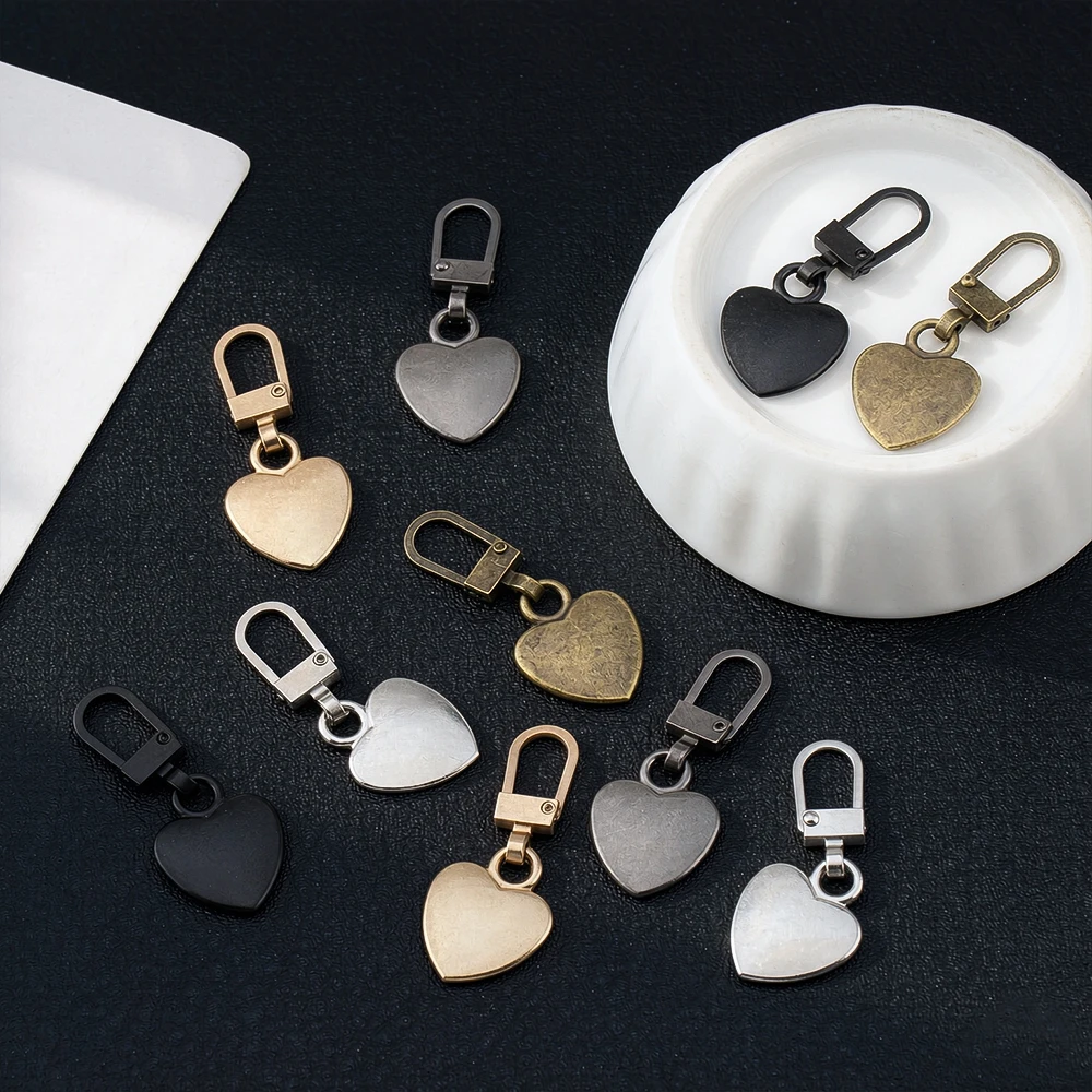 5Pcs Detachable Zipper Slider Puller Universal Replacement Metal Zipper Head Pendant Accessories DIY Luggage Handbags Clothing