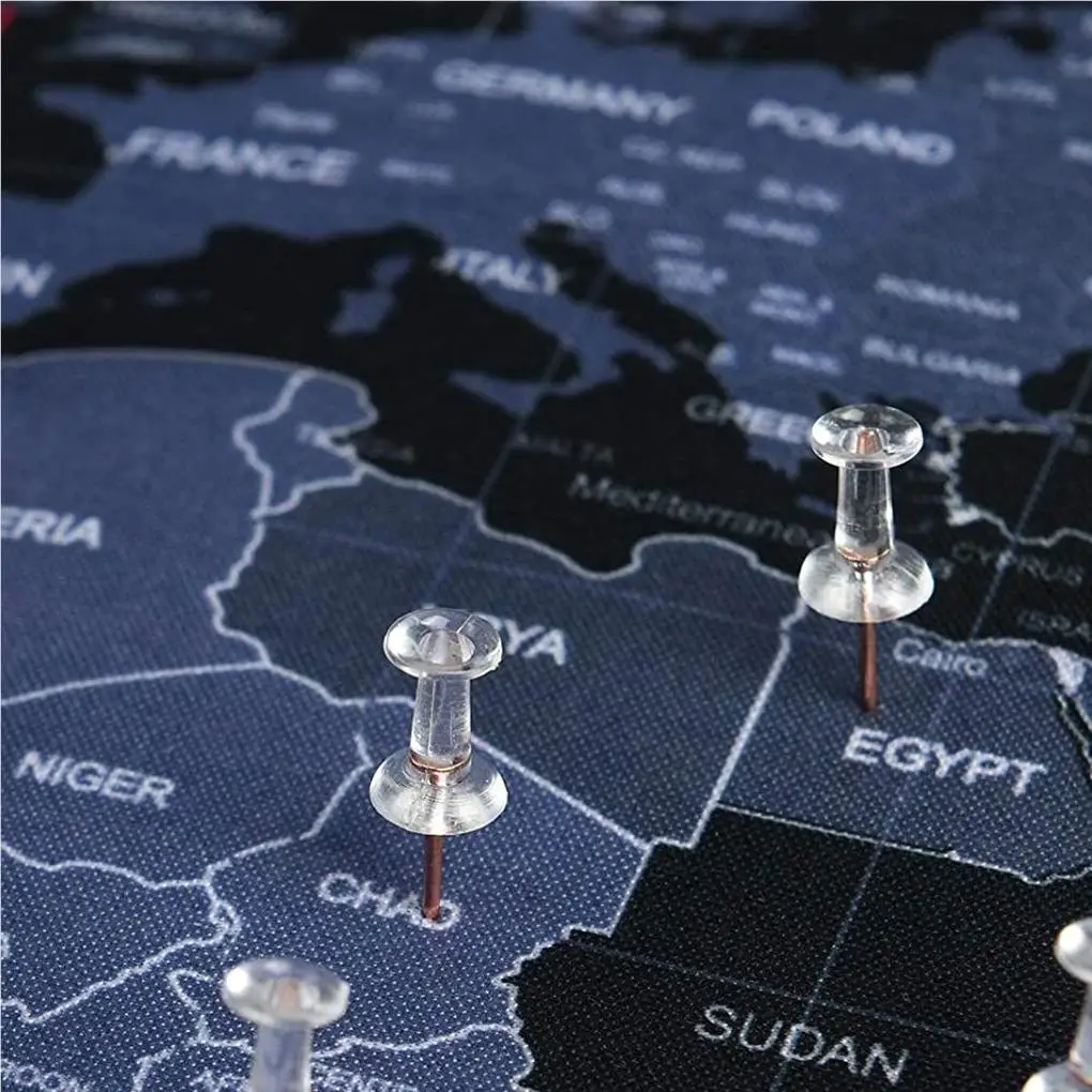 60 Pieces Transparent Rose Gold Push Pins Photo Tacks Office Projects