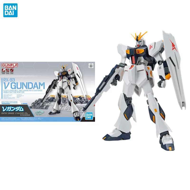 

Bandai Original Gundam Model Kit Anime Figure EG ENTRY GRADE RX-93 VGundam Action Figure Toys Collectible Model Gifts Children