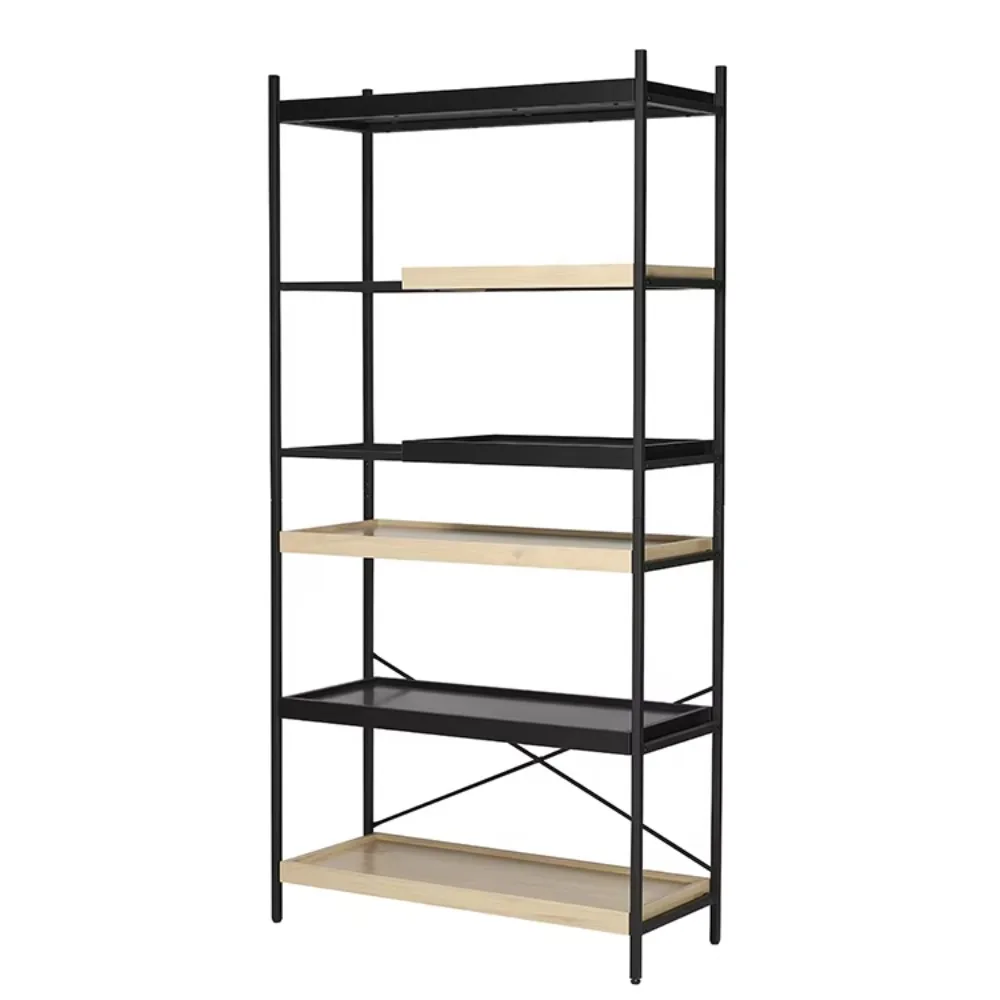 

Unique Design New Bookshelf PB Melamine Metal Shelving Storage Rack for Living Room