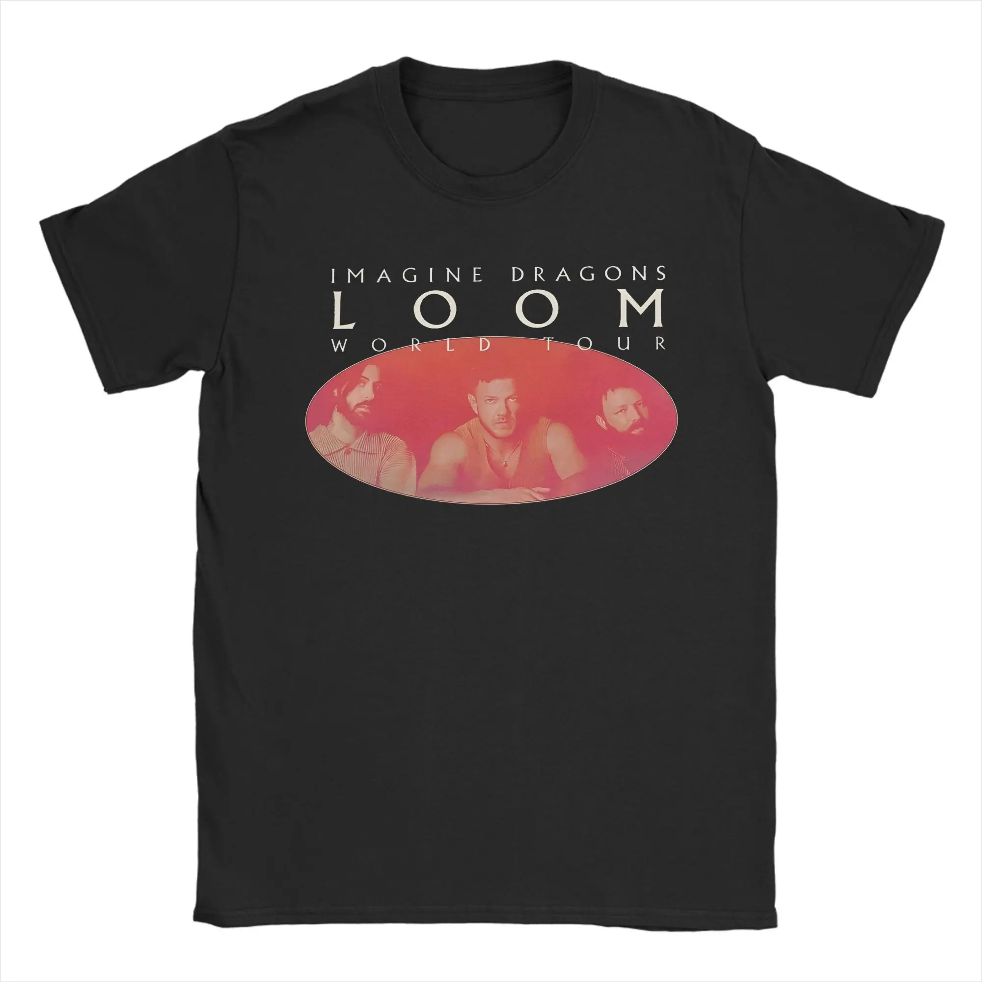 

Men's T-Shirts Imagine Dragons Loom Album Band Funny 100% Cotton Tee Shirt Short Sleeve Punk Tour T Shirt O Neck merch Summer