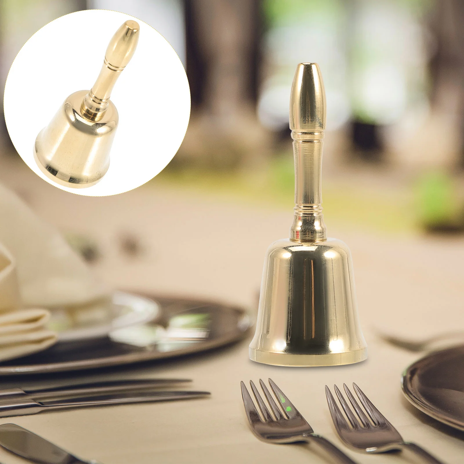 

Small Hand Bell Brass Metal Call Bell for Restaurant Hotel Service Desk Reception Area School Office Alarm Game Tea Animal