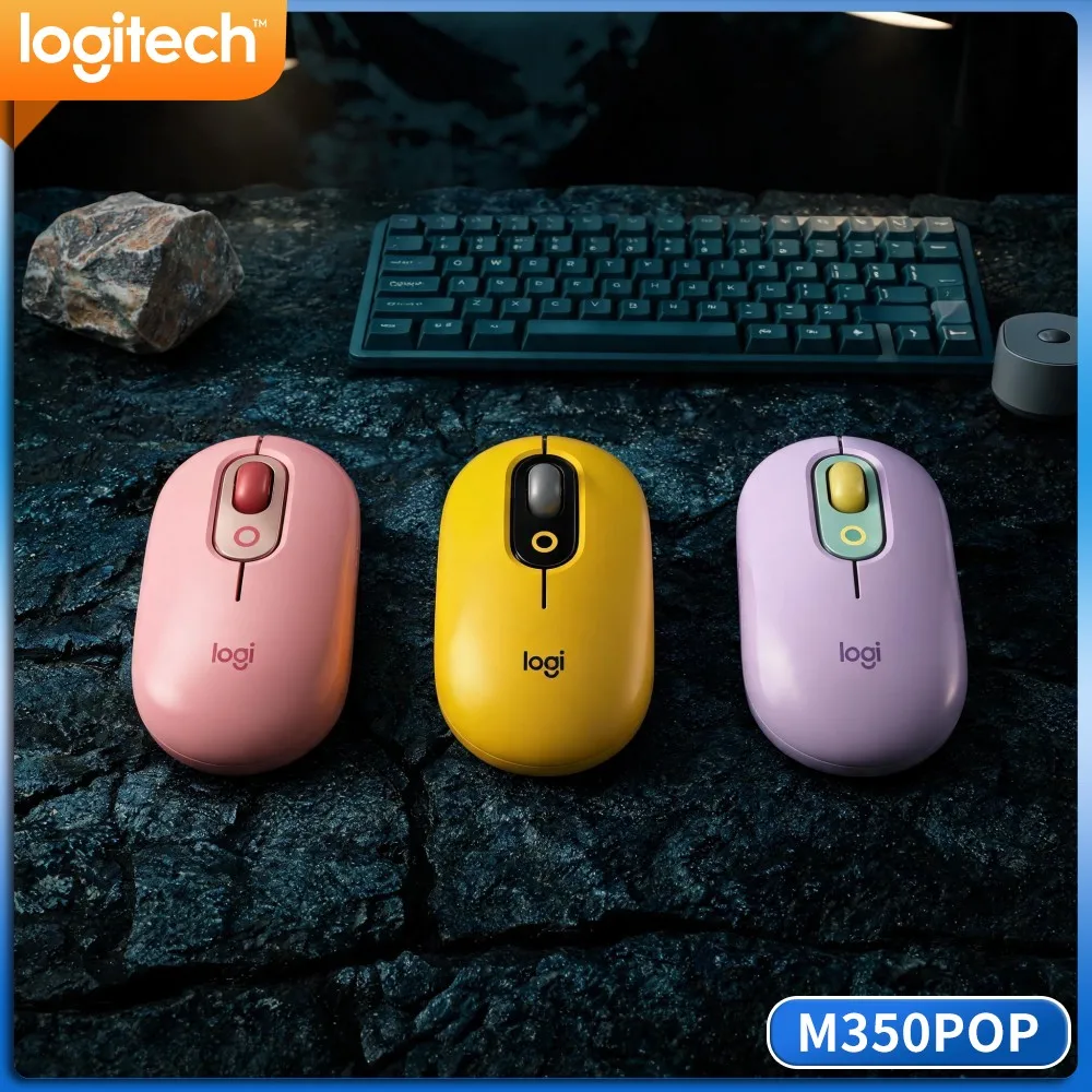 Logitech M350 POP Wireless Multi‑Device Mouse 10‑M Stable Connection For Pharmacy Administrators Office Computing