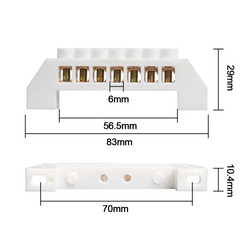 Brass Zero Row Multi-specification With Hole Screw Brass Terminal Block Grounding Terminal Block Power Distribution Cabinet