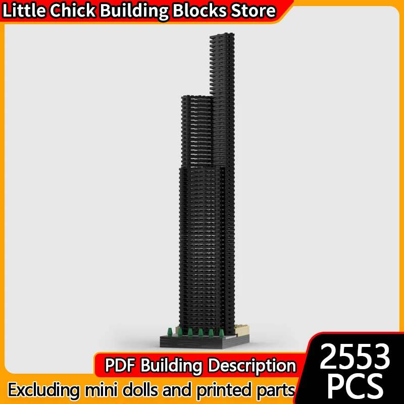 

Модель City Street View MOC, строительные кирпичи, центр Columbia, модульная технология, детские праздничные подарки, сборные игрушки, костюм