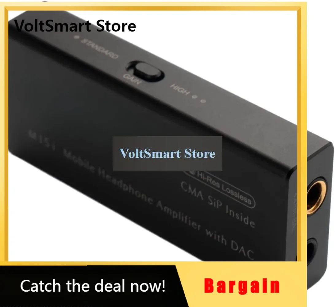 VoltSM15i Headphone Amplifier Portable Dac Usb Dac Amp With Dual-jack, Portable Headphone Amp - Mfi Certified, Hi-res Dac