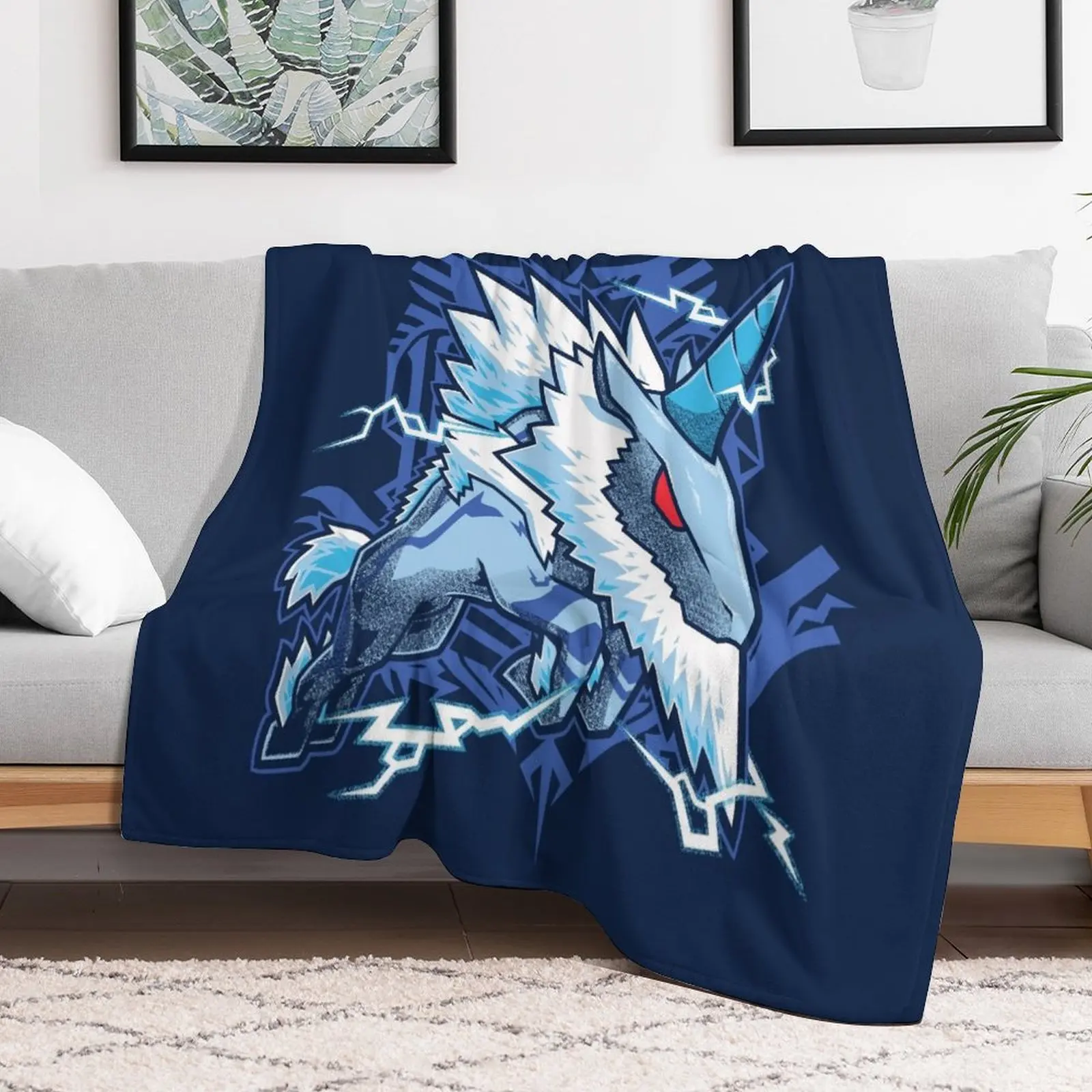 Kirin Monster Hunter Throw Blanket Flannel bed plaid Personalized Gift Blankets