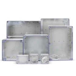 Outside Transparent Cover Plastic Waterproof Box ABS Monitoring Outdoor Junction Box Rainproof Sealed Switch Case Project Box